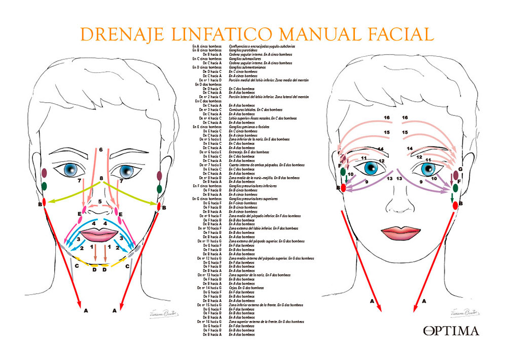 Drenaje linfático facial