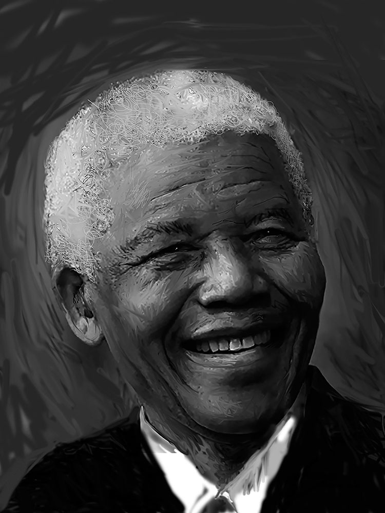 Retrato de Nelson Mandela